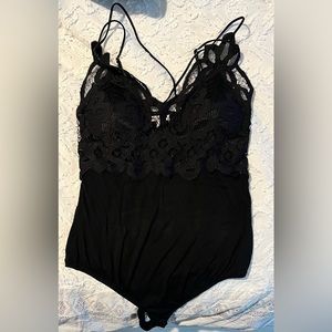 Black lace bodysuit size medium